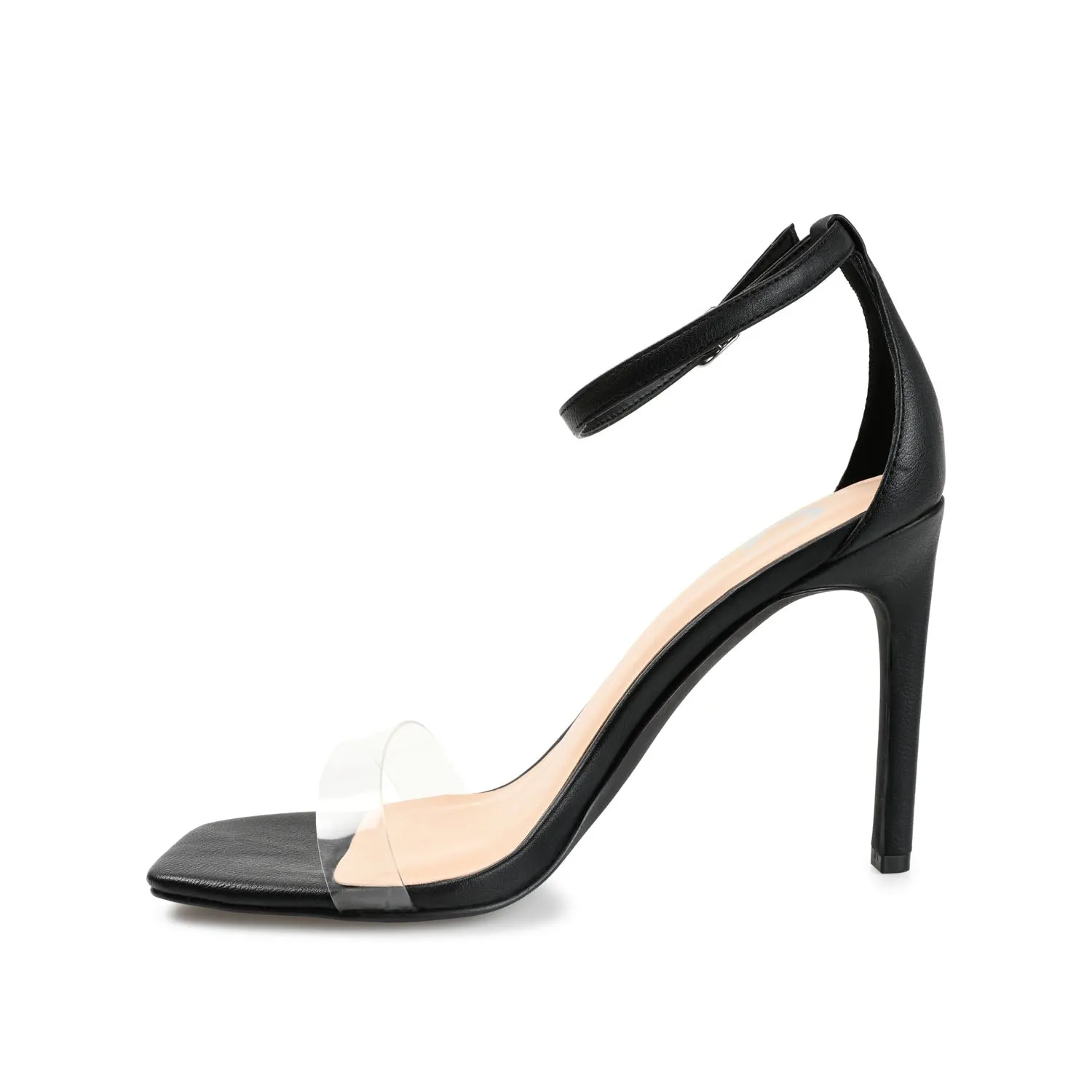 LORELEI STRAPPY HEELS IN FAUX LEATHER