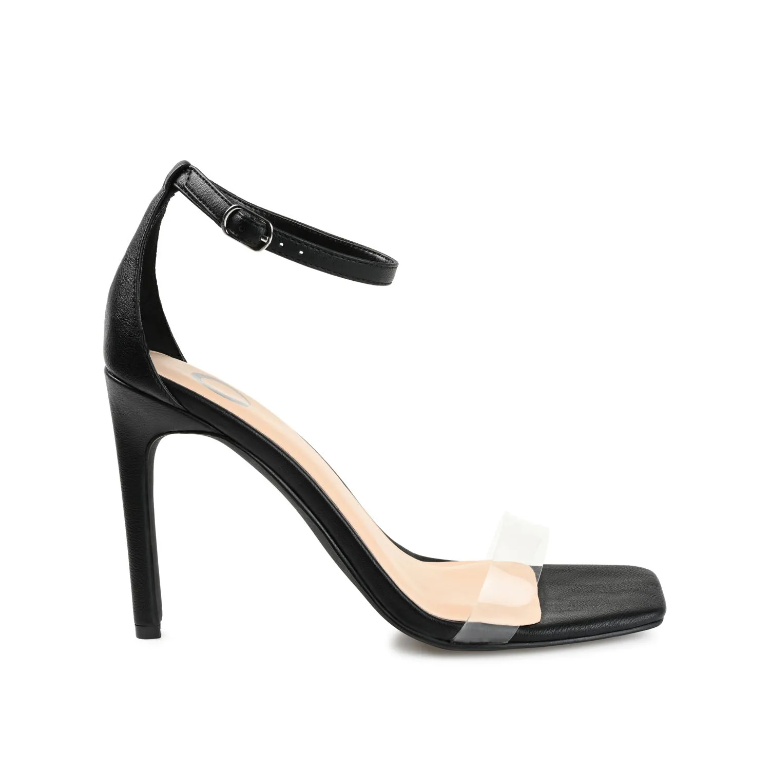 LORELEI STRAPPY HEELS IN FAUX LEATHER