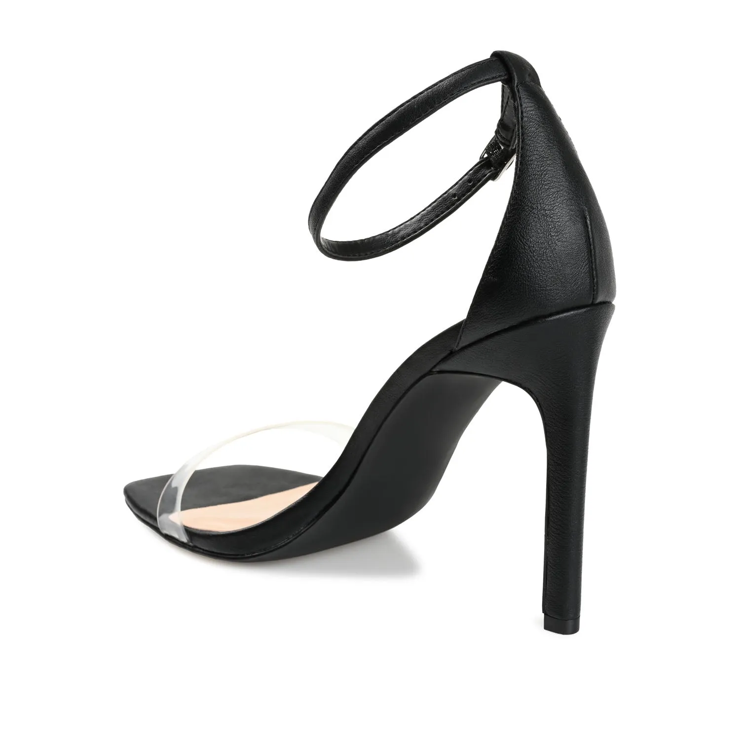 LORELEI STRAPPY HEELS IN FAUX LEATHER