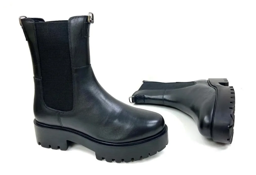 Luna Black Mid Calf Chelsea