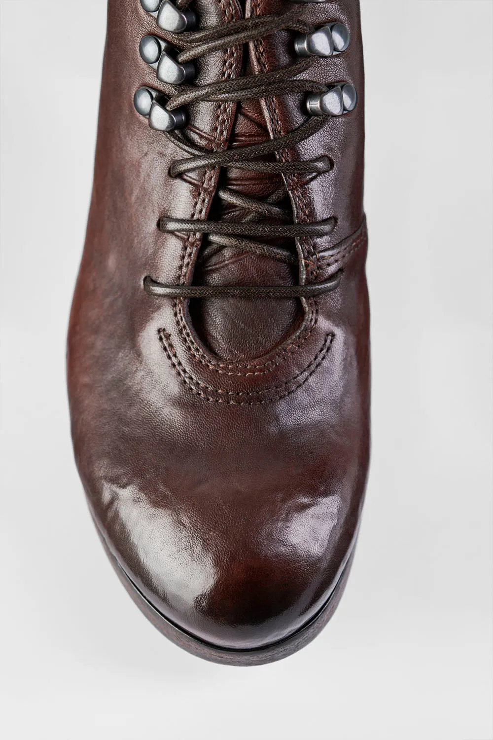 MADISON chocolate-brown lace up hiking shoes.