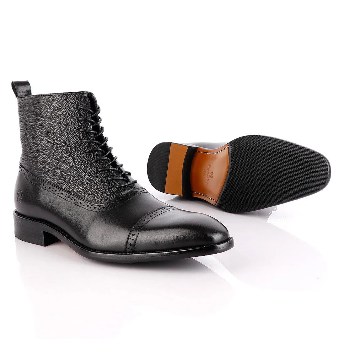 Massimo Dutti High tops Brogues Lace up Leather Chelsea Boot