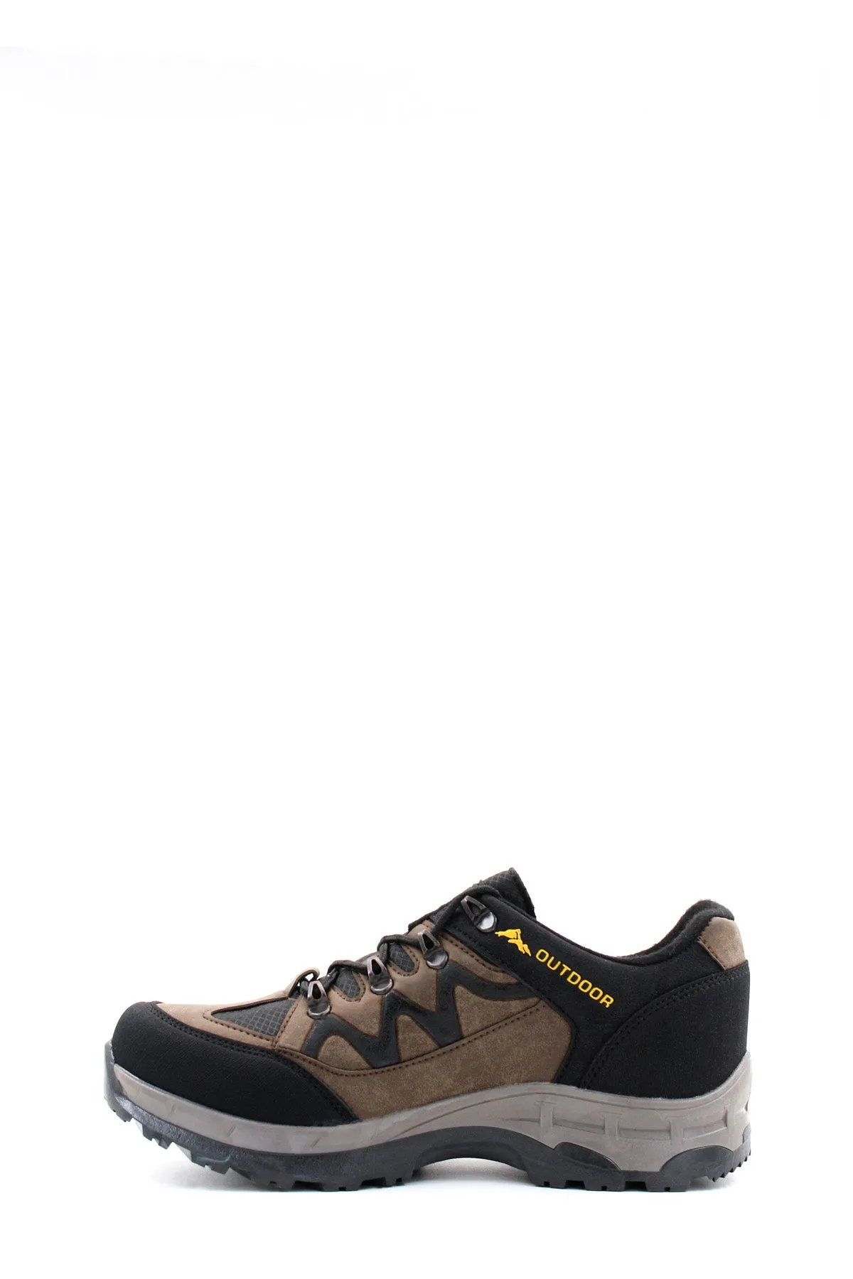 Men's Black and Brown Outdoor Hiking Shoes - Wessi