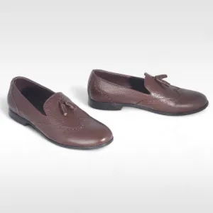 Men's formal shoes / 100% genuine leather - brown / made in Türkiye -8888
