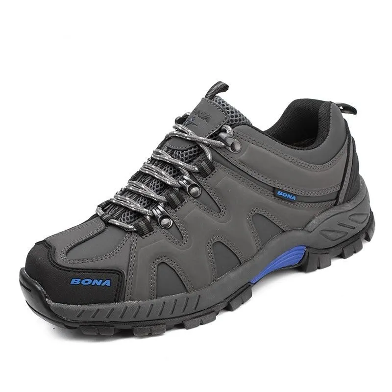 Mens Hiking Shoes Moisture-Wicking Lycra Lining Gripping Rubber Sole