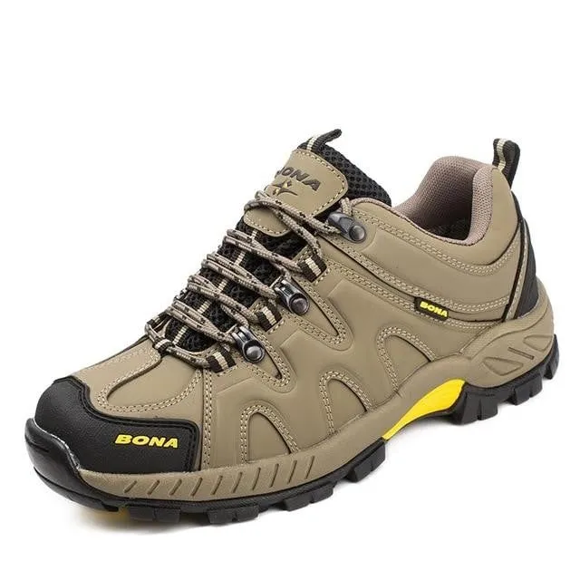 Mens Hiking Shoes Moisture-Wicking Lycra Lining Gripping Rubber Sole