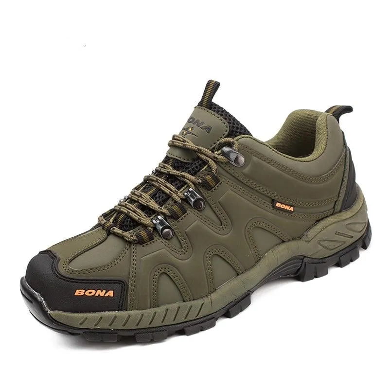 Mens Hiking Shoes Moisture-Wicking Lycra Lining Gripping Rubber Sole