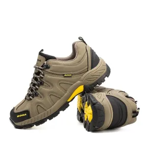 Mens Hiking Shoes Moisture-Wicking Lycra Lining Gripping Rubber Sole