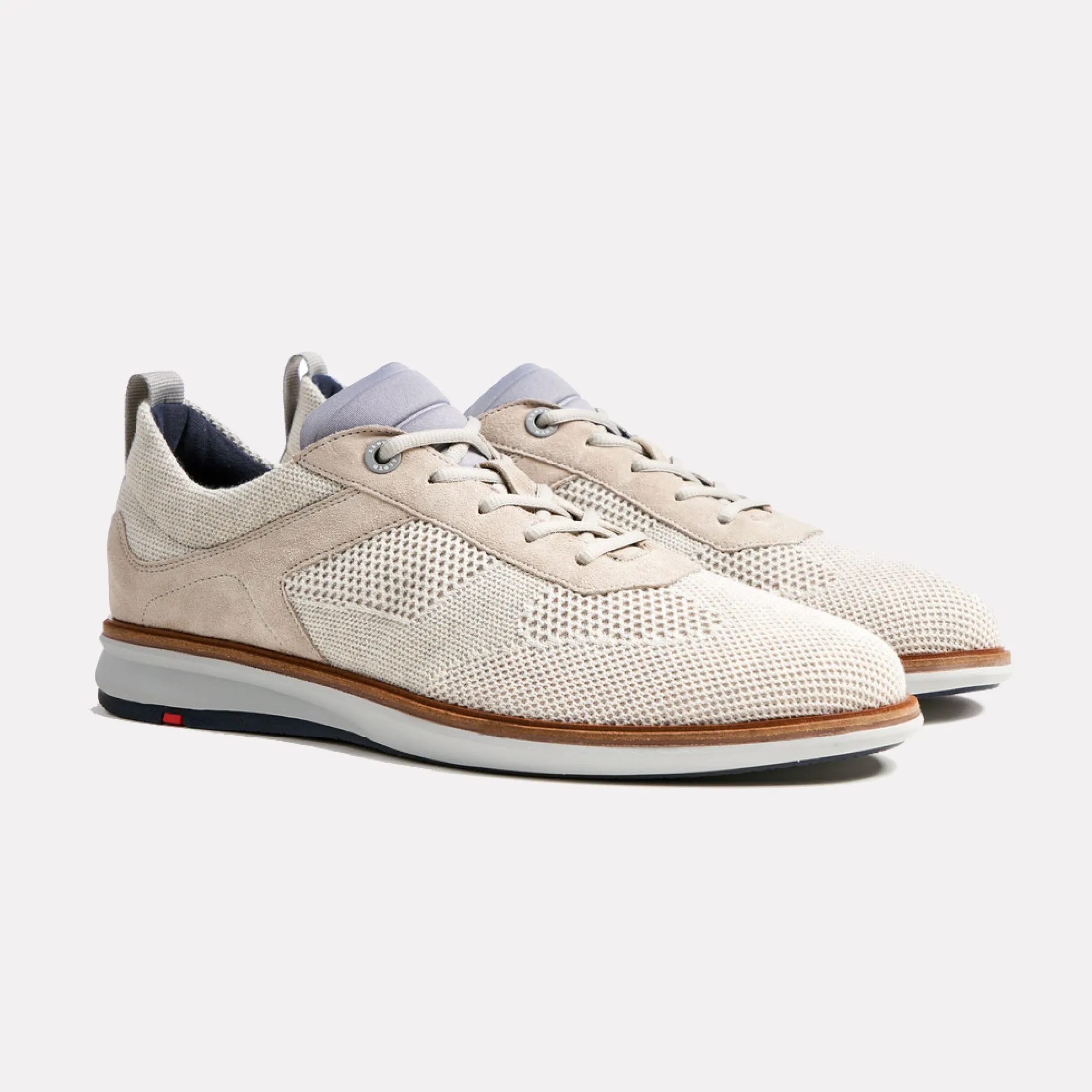 Merlin Lace Up Knit Sneaker / Off White