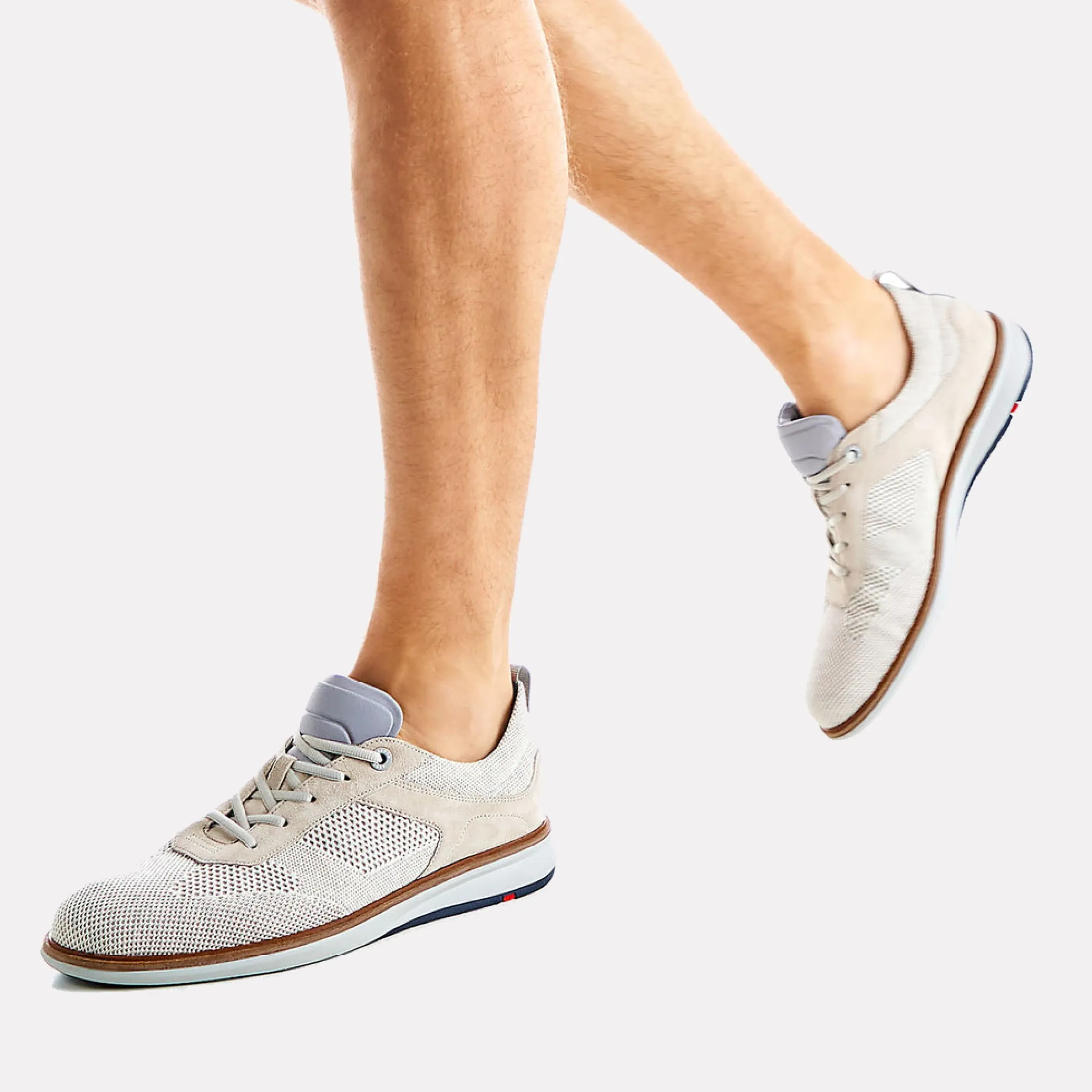 Merlin Lace Up Knit Sneaker / Off White