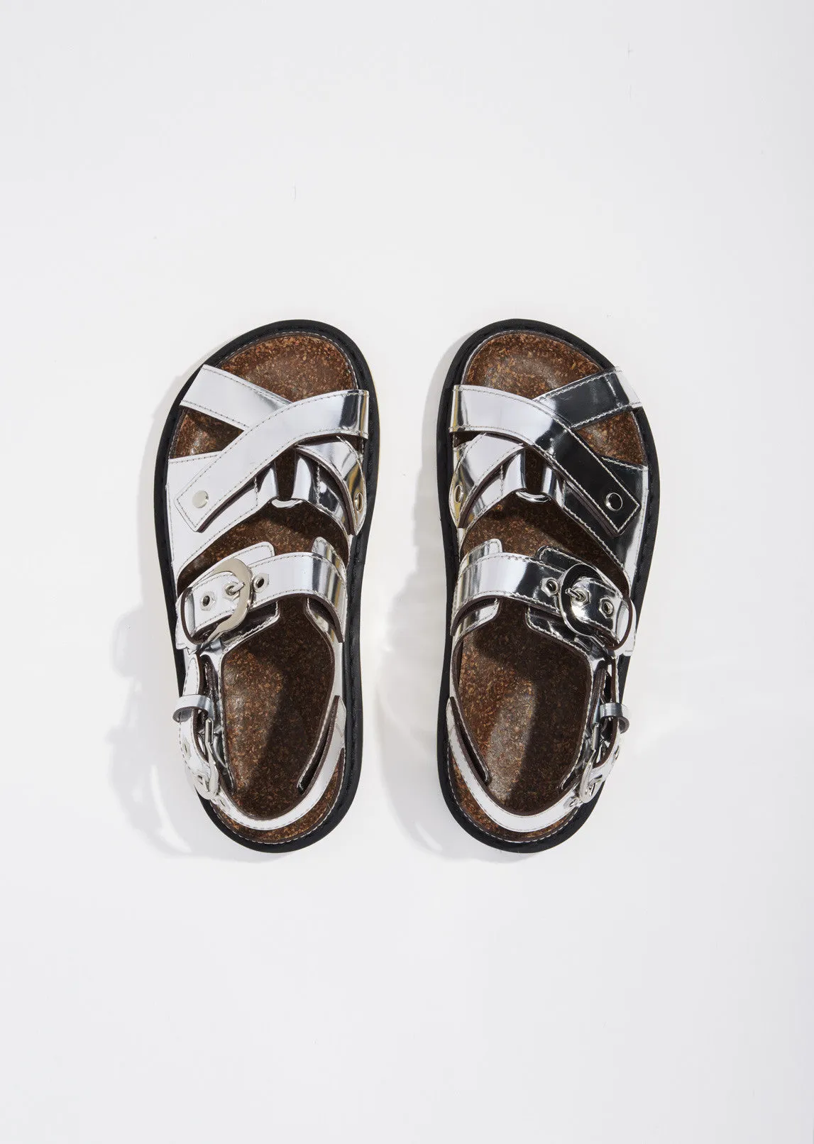 Mirror Leather Sandals