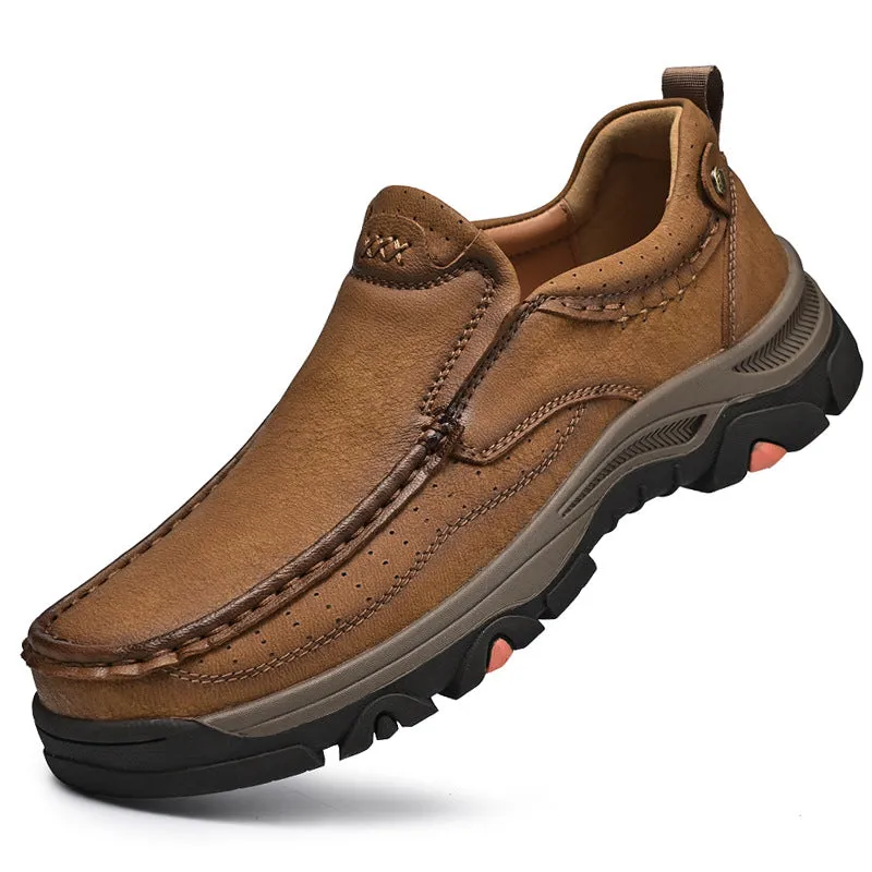 Mitchell Shoes Durable Outdoor Hiking Shoes Leather Loafers