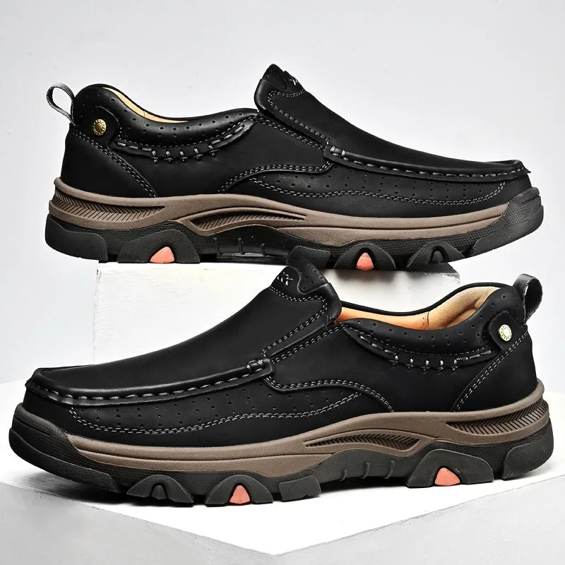 Mitchell Shoes Durable Outdoor Hiking Shoes Leather Loafers