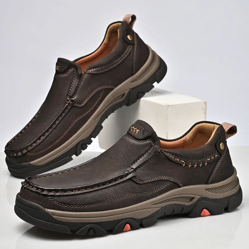 Mitchell Shoes Durable Outdoor Hiking Shoes Leather Loafers