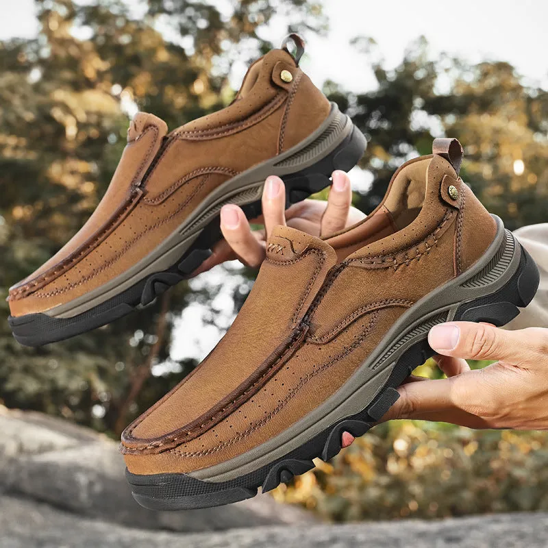 Mitchell Shoes Durable Outdoor Hiking Shoes Leather Loafers