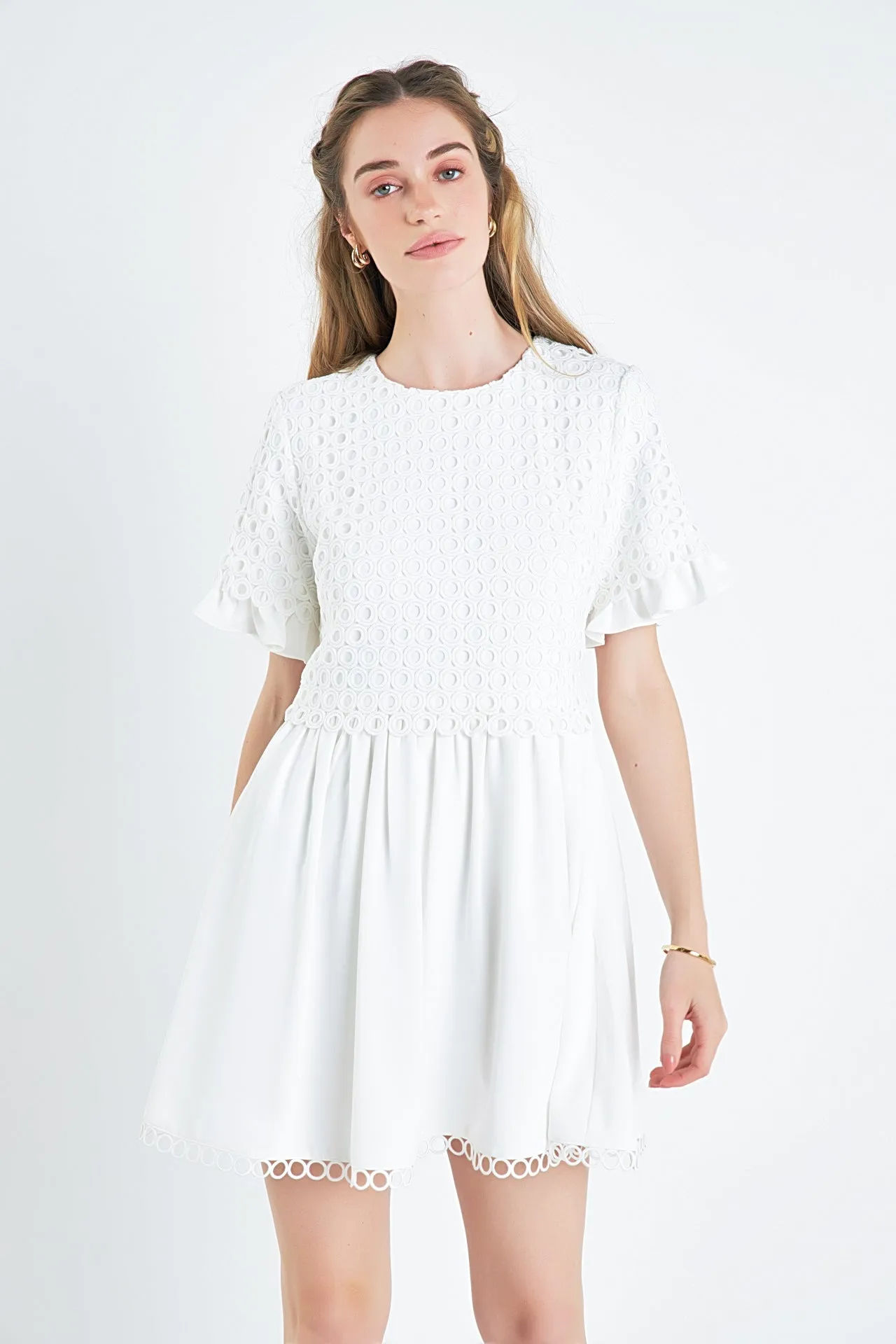 Mixed Media Lace Dress