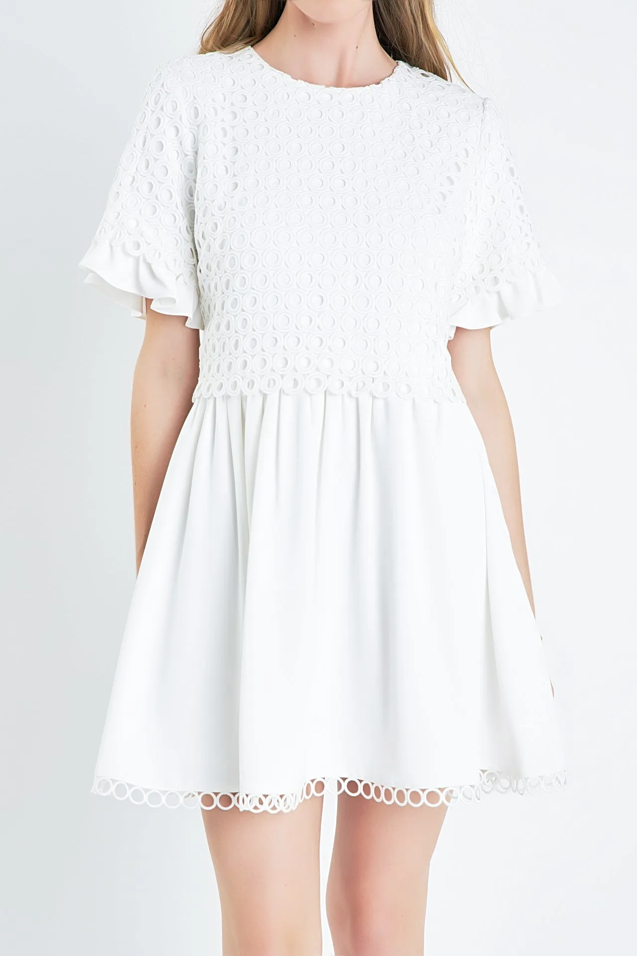 Mixed Media Lace Dress