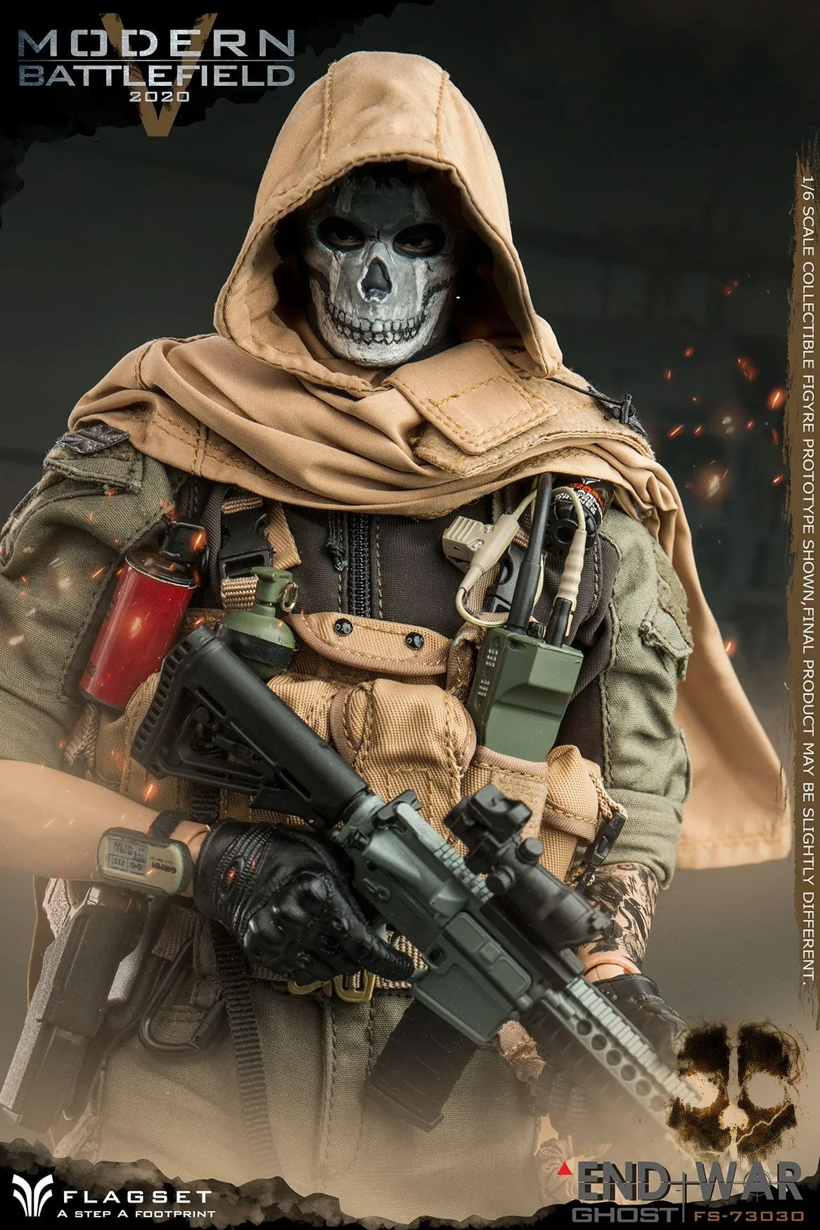 Modern Battlefield Ghost - Brown Combat Boots (Foot Type)
