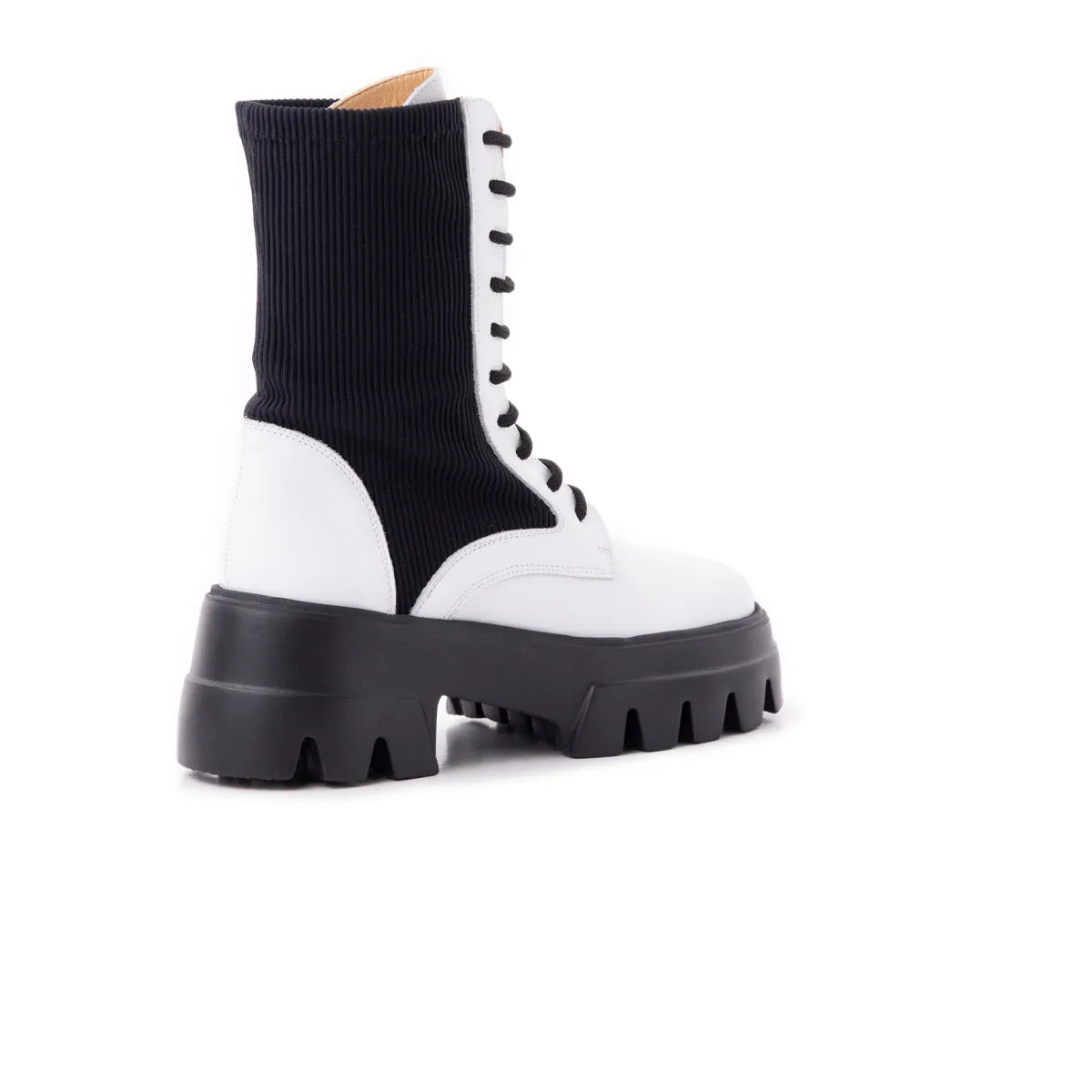 Newark White Leather