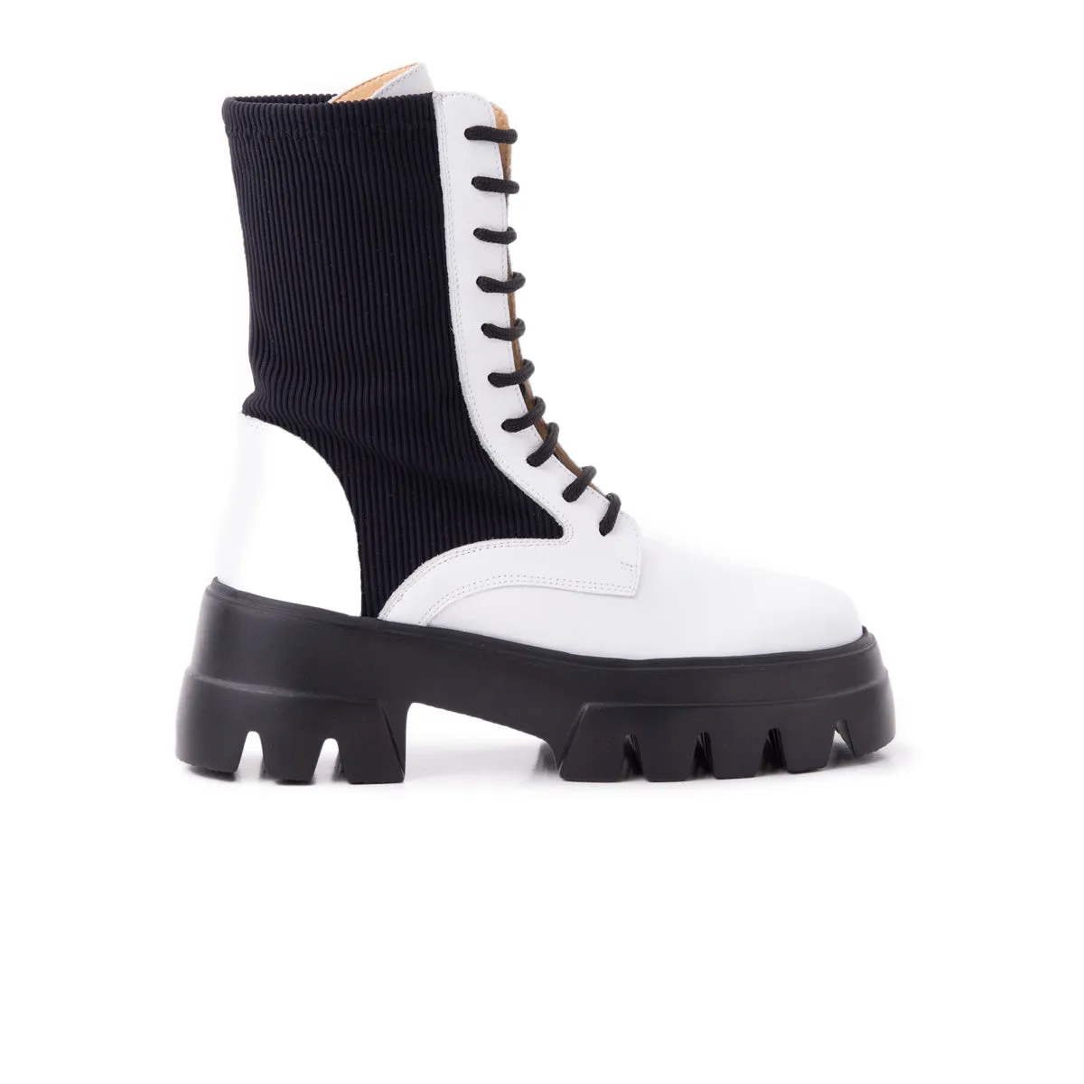 Newark White Leather