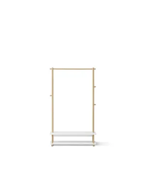 Oliver, Camp Clothes Rail, White/Oak