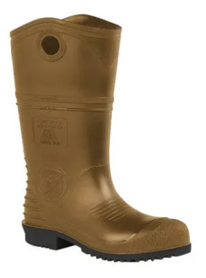 Onguard Size 10 Men's Dark Brown And Black DuraPro XCP PVC Chemical Resistant Boots With Chevron Sure-Flex PVC Outsole, Plain Toe And Shank