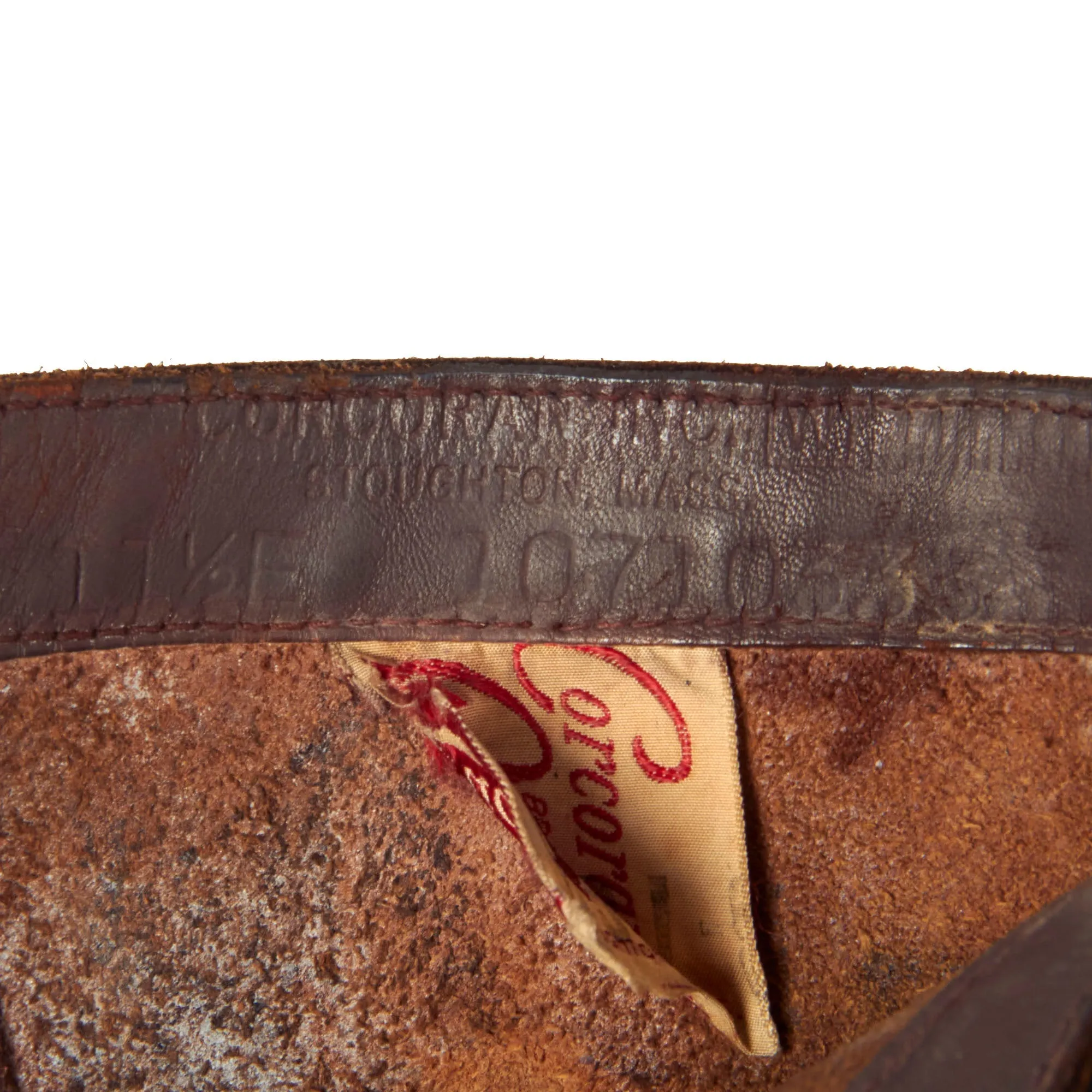 Original U.S. WWII Service Used Airborne Paratrooper Brown Leather Jump Boots by Corcoran - Size 11½ E
