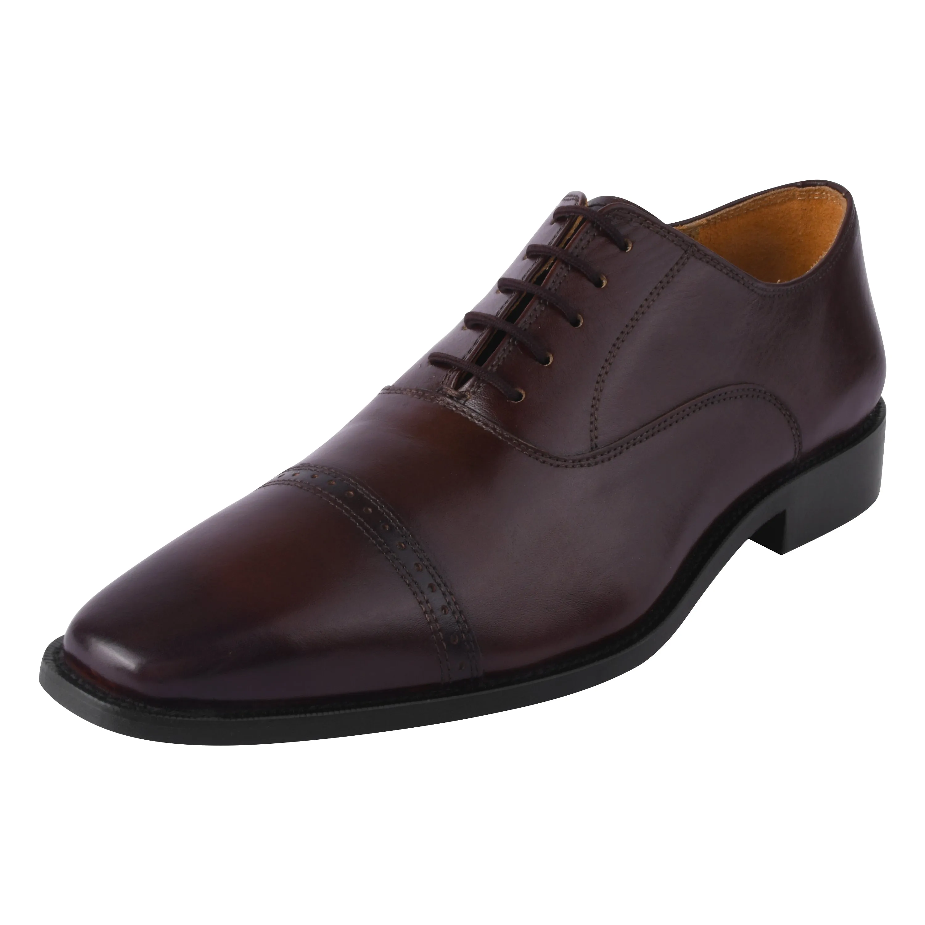 Oscar Mens Leather Lace up Oxford Designer Dress Shoes