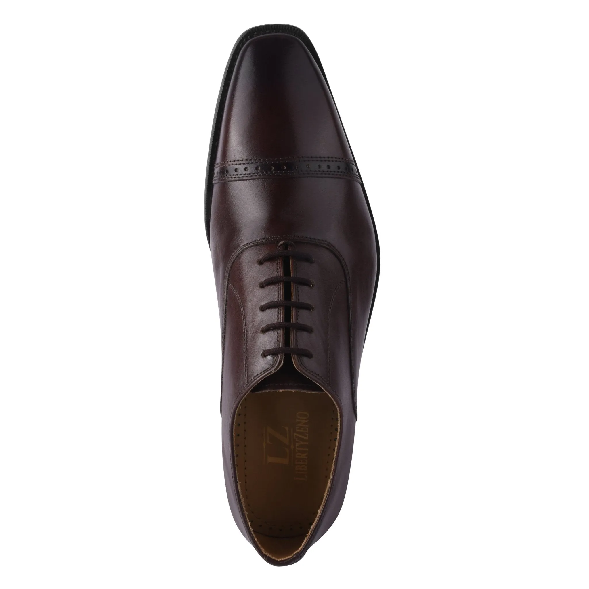 Oscar Mens Leather Lace up Oxford Designer Dress Shoes