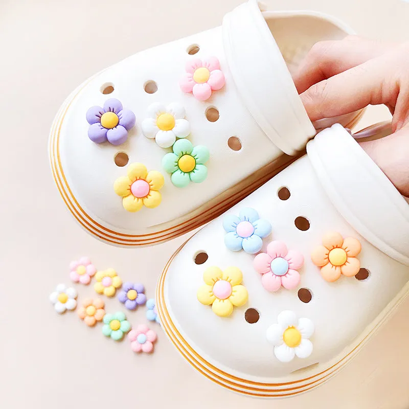 Owllaser Multicolor Flower Accessories for Crocs Shoes (8pcs)