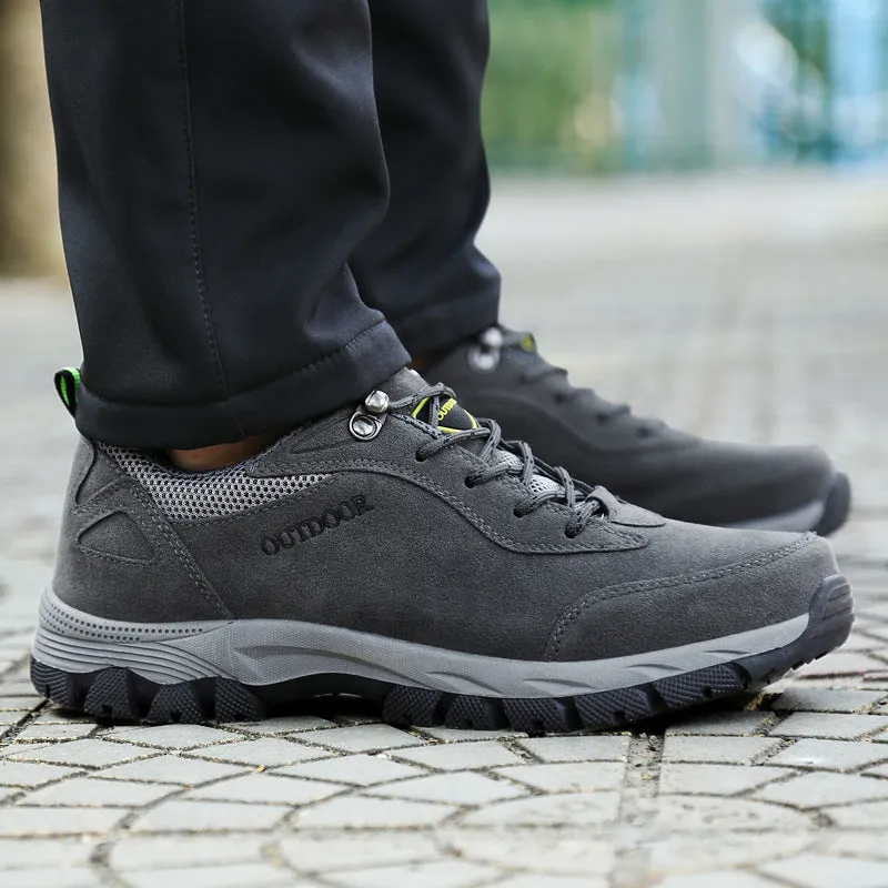 Plus size men's shoes autumn winter outdoor hiking shoes non-slip cargo shoes hiking shoes men's casual sneakers