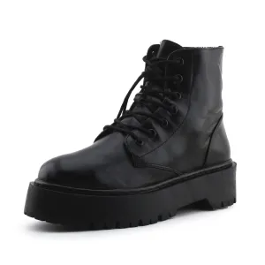 Pull & Bear Zipper Laces Combat Ankle Boots | 100% Authentic Leather