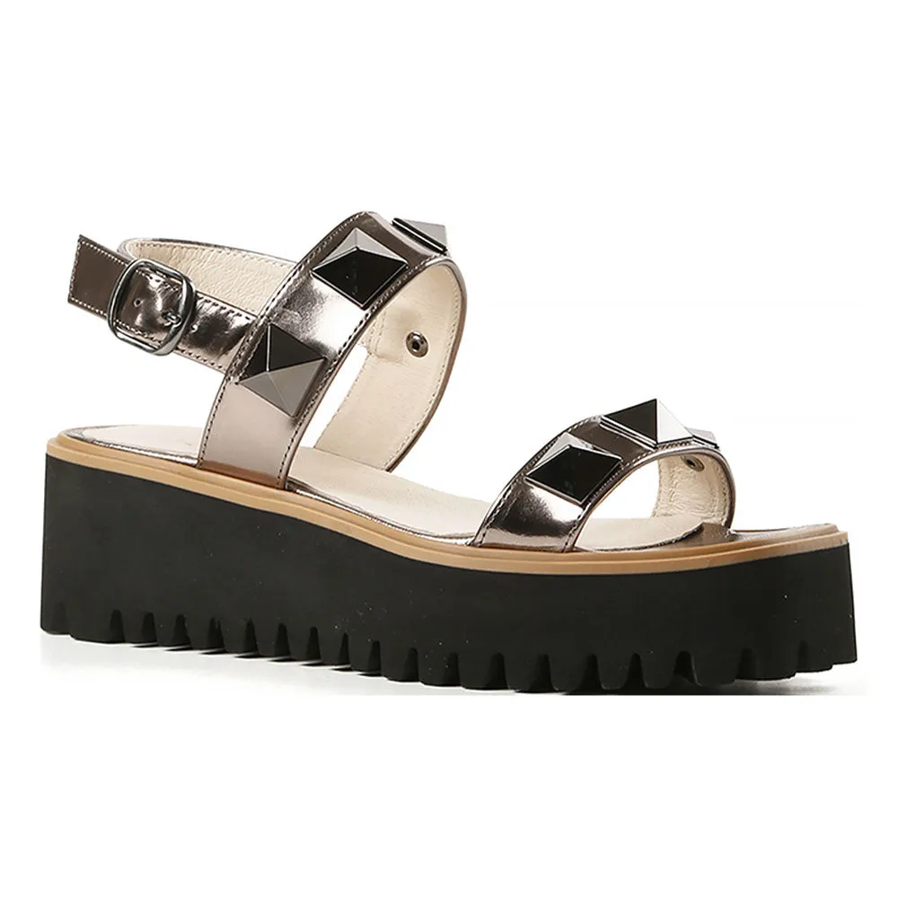 Pyramid Stud Flatform Sandal