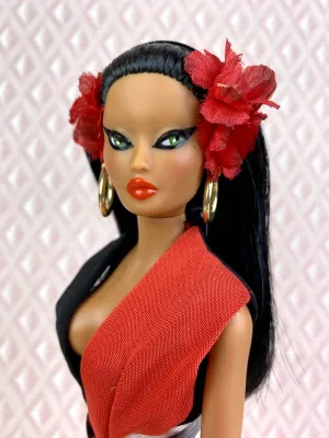 "Hollywood Kick-about in Black and Red" - OOAK Doll, No. 130