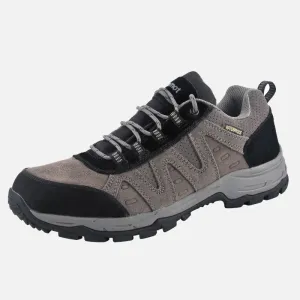 riemot Men's Waterproof Hiking Shoes Grey Black Lightweight Running Trainers