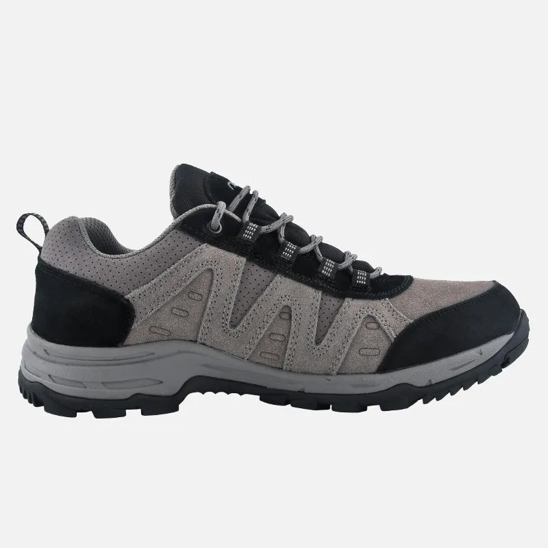 riemot Men's Waterproof Hiking Shoes Grey Black Lightweight Running Trainers