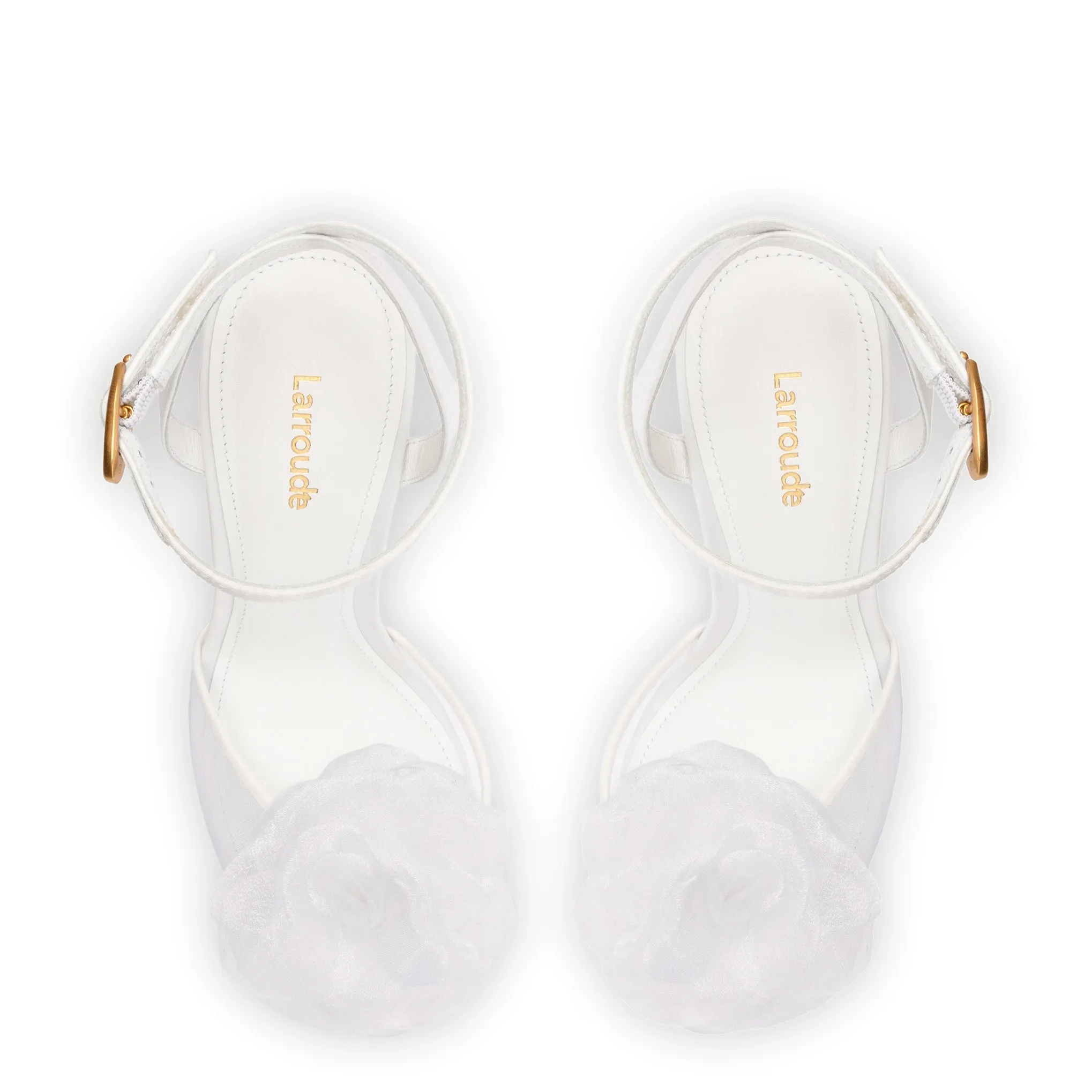 Salma Platform Sandal In White Satin