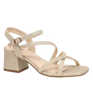Shoe Max Spring/Summer-2025-S25-Liv Taxi-01 Leather Shoes-Champagne Glitter