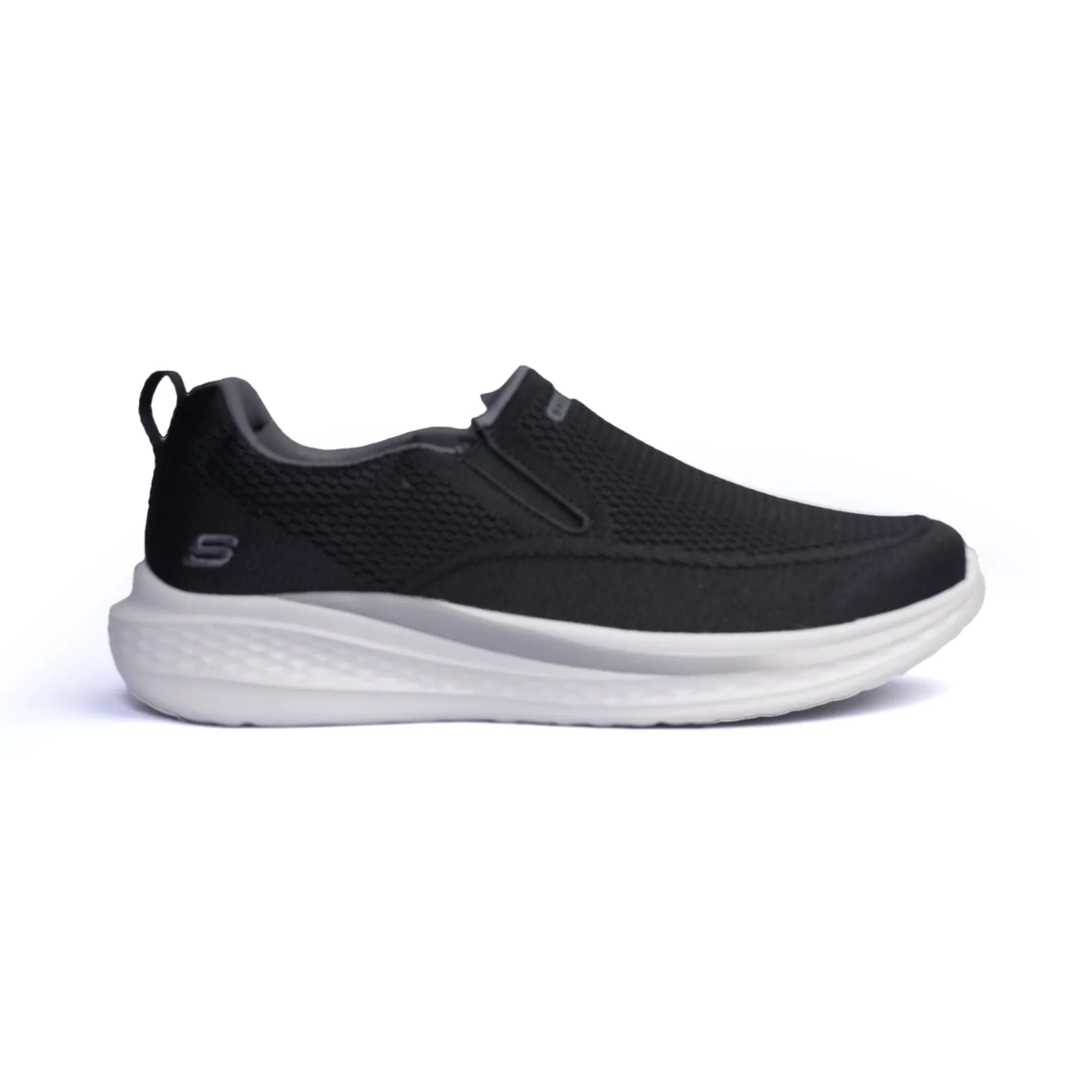 Skechers Men's Textured Slip-On Walking Shoes Black