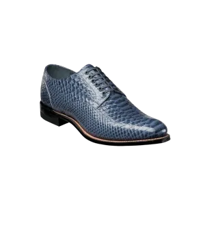 Stacy Adams Blue Madison Anaconda Plain Toe Oxford