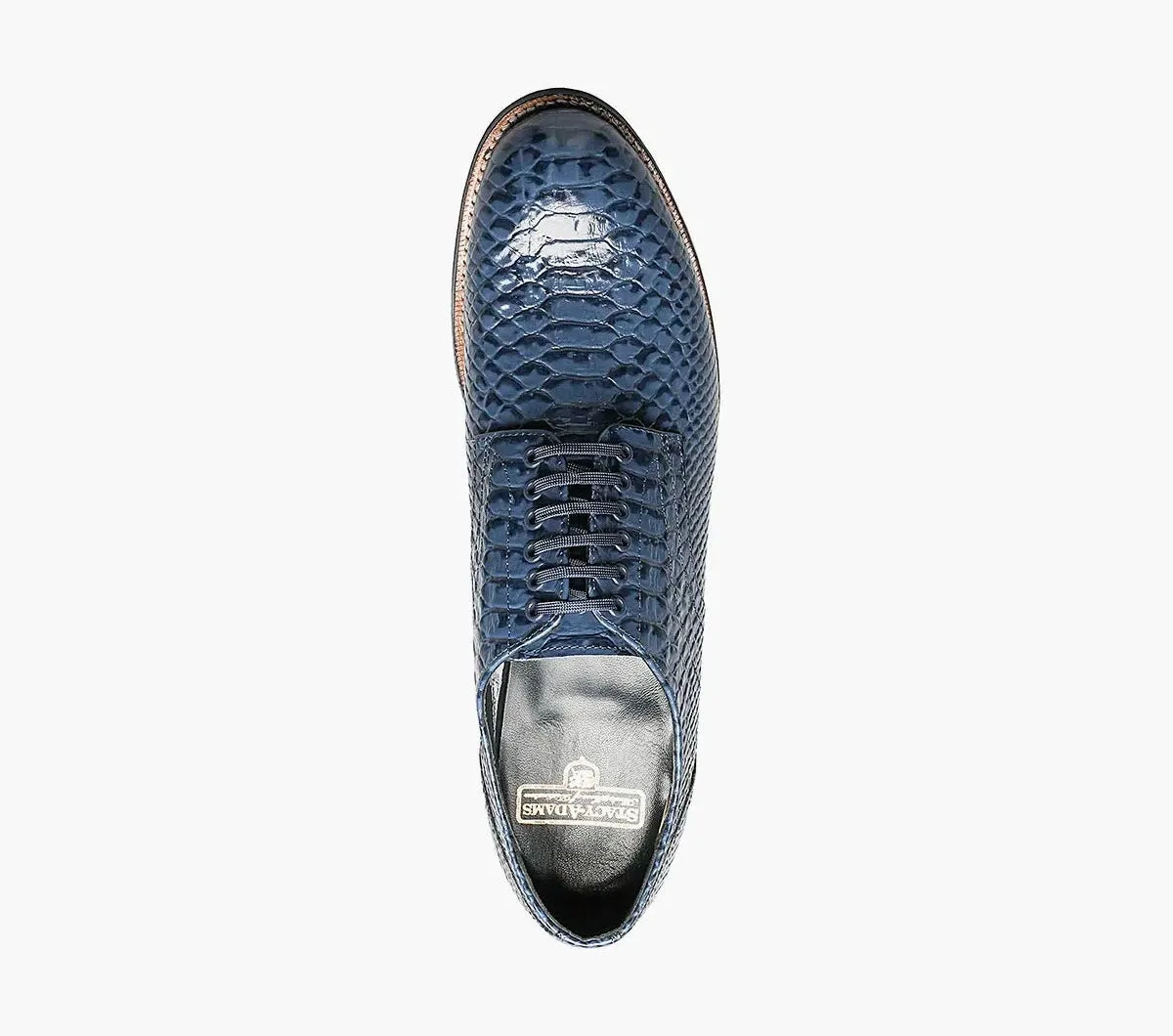 Stacy Adams Blue Madison Anaconda Plain Toe Oxford