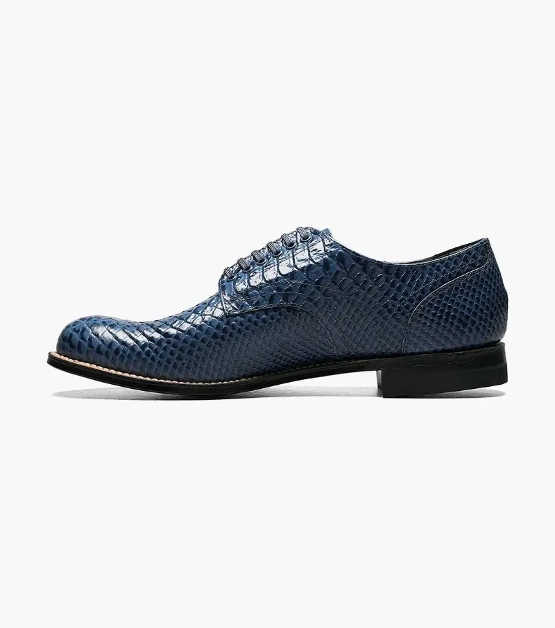 Stacy Adams Blue Madison Anaconda Plain Toe Oxford