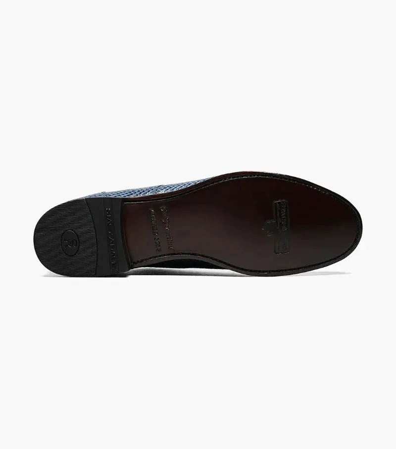 Stacy Adams Blue Madison Anaconda Plain Toe Oxford
