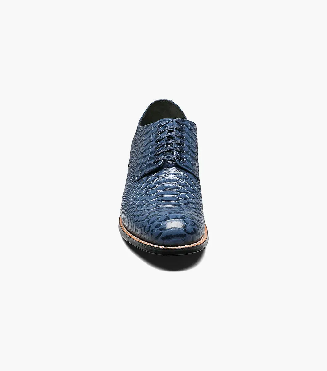 Stacy Adams Blue Madison Anaconda Plain Toe Oxford