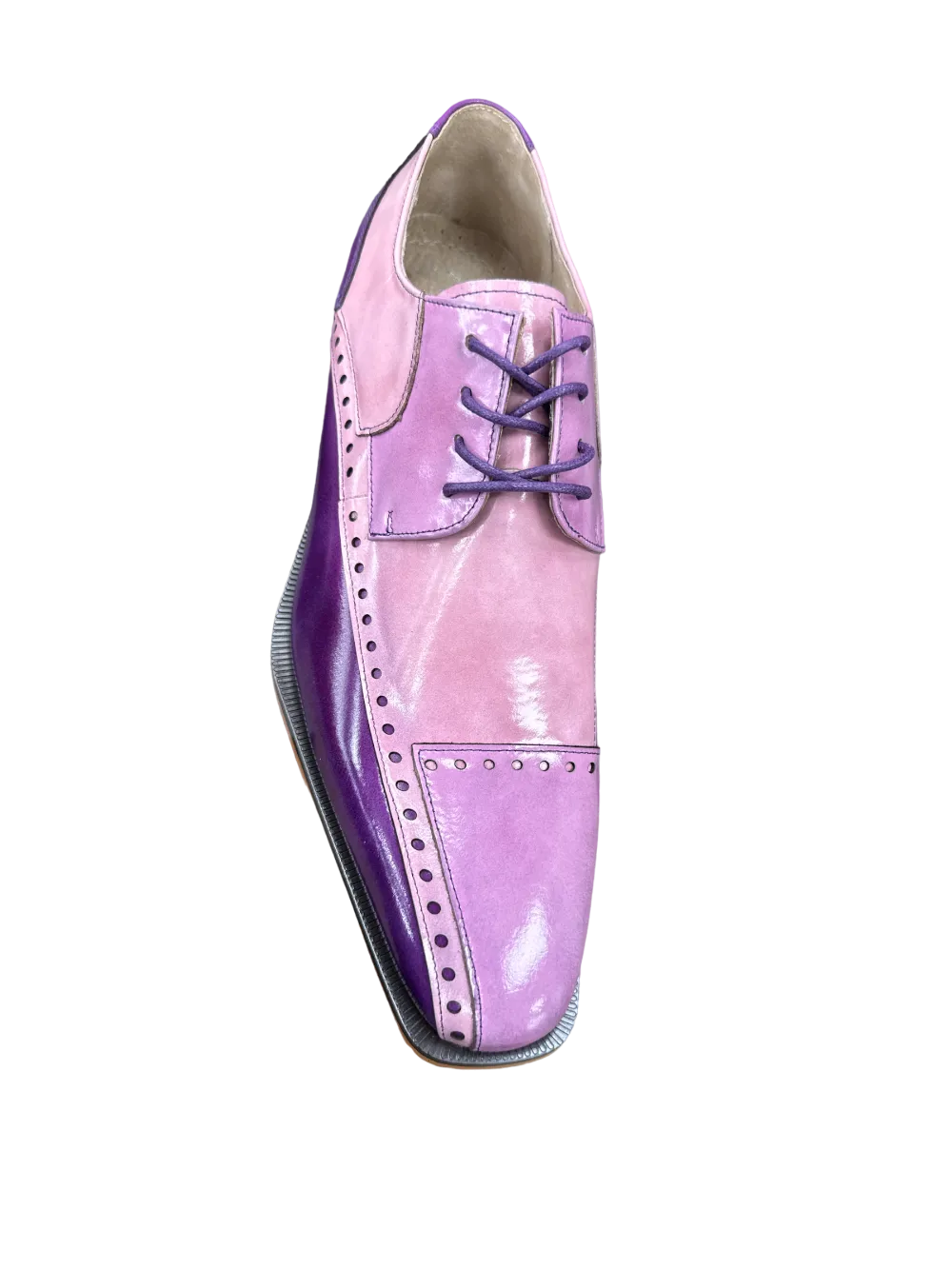 Stacy Adams Plaza Purple Men's Multi Color Lace-Up Dress Shoes Oxford Cap Toe
