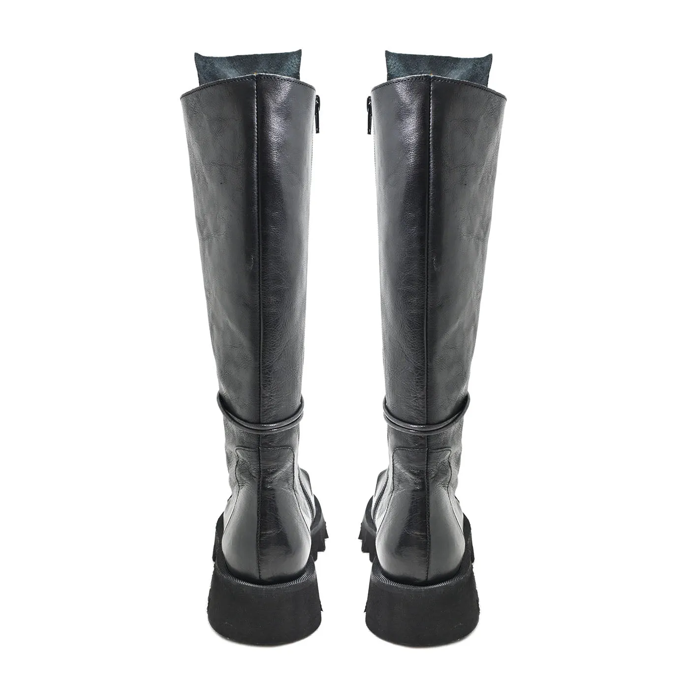 STELVIO 26 - combat boots leather BLACK