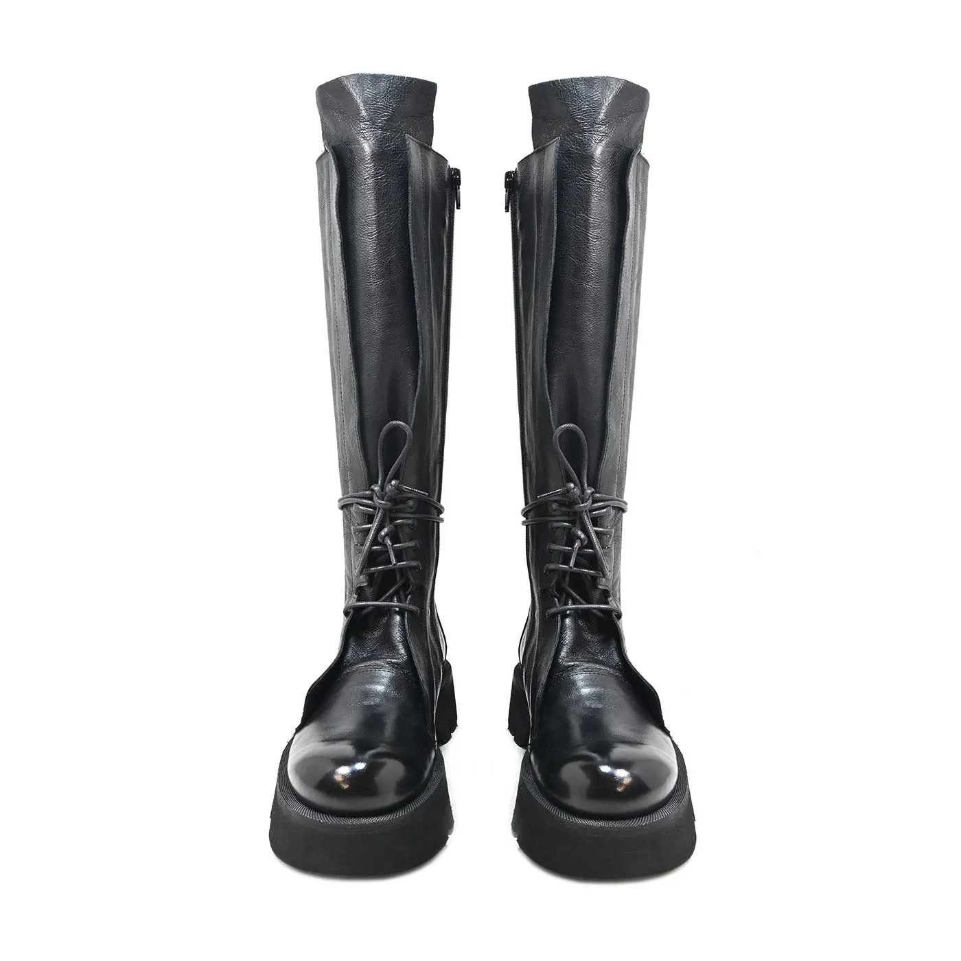 STELVIO 26 - combat boots leather BLACK