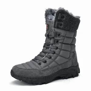 Super Warm Men Hiking Waterproof Leather Winter Snow Boots Sneakers