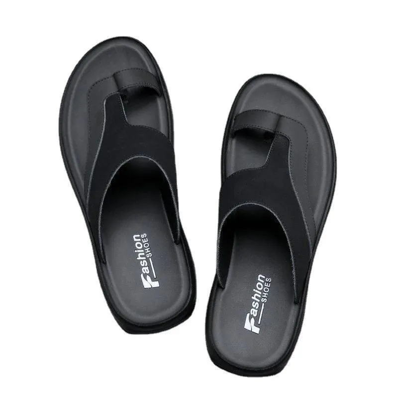 Supportive Leather Men's Slides