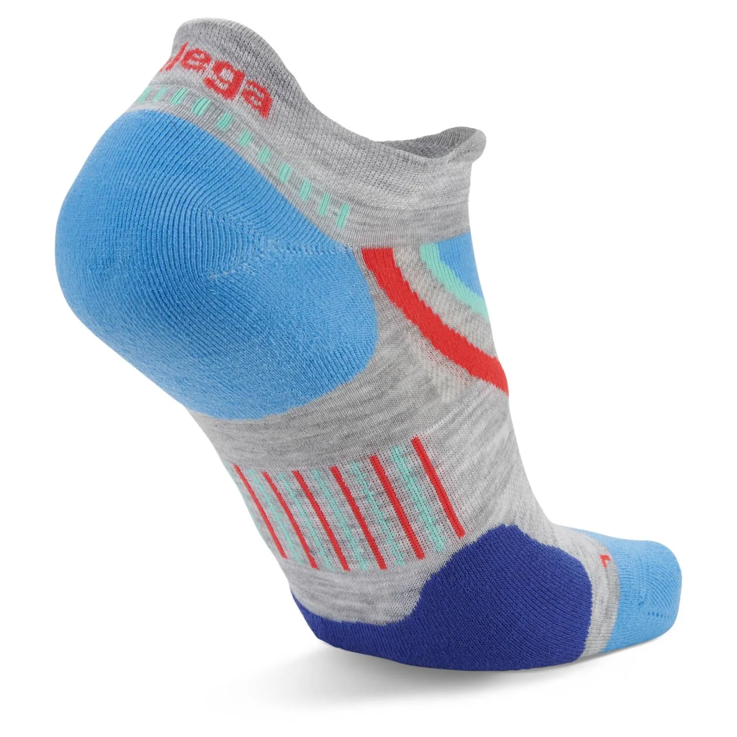 UltraGlide Running Socks, Mid Grey/Ethereal Blue